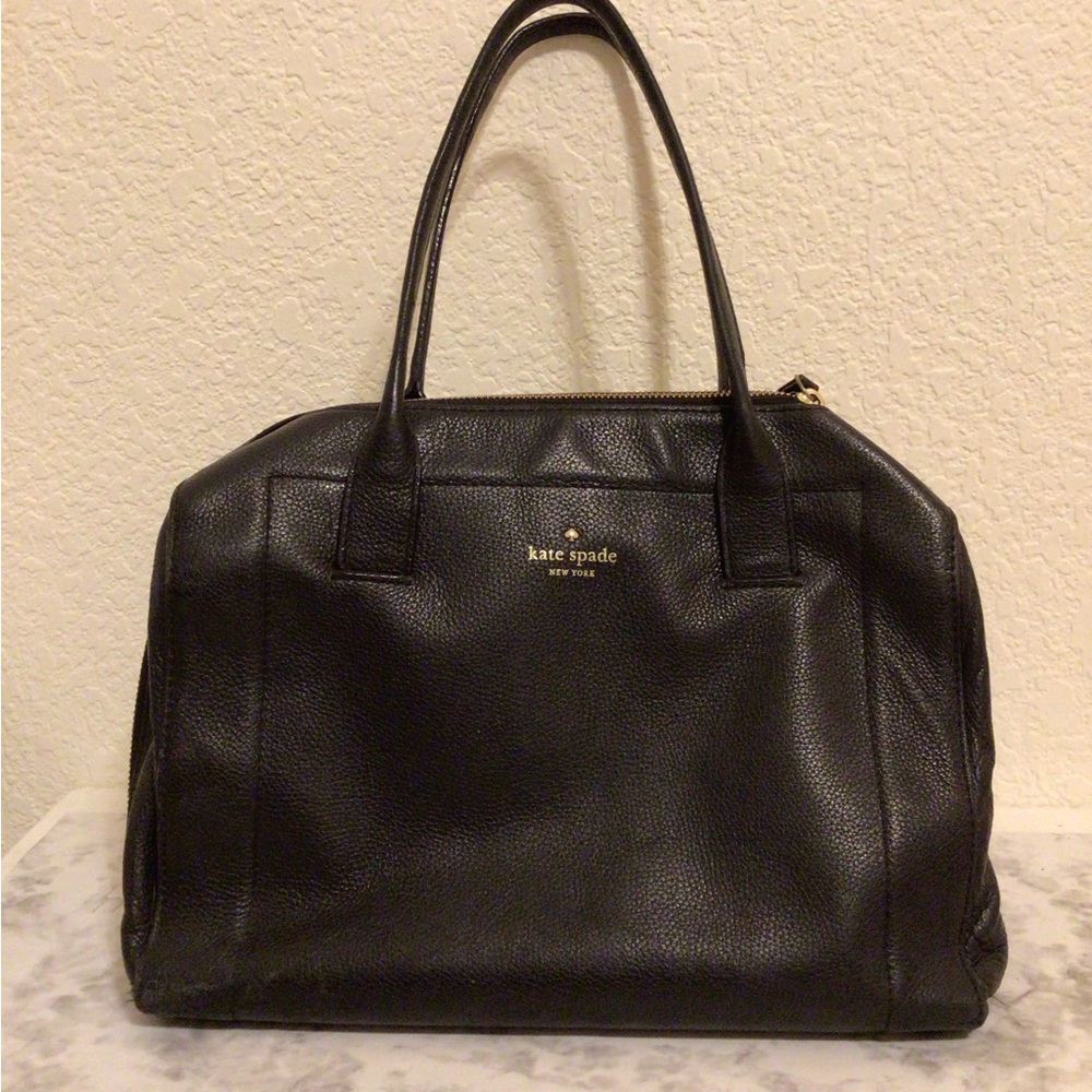 Kate Spade black leather shoulder bag